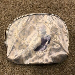 London Soho New York Cinderella Makeup Bag Silver with Clock and Carriage